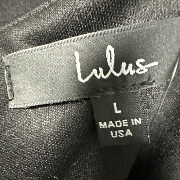 Lulus Dress Womens Large‎ Black Sealed With a Kiss Bodycon Casual Black Dress - Picture 9 of 12